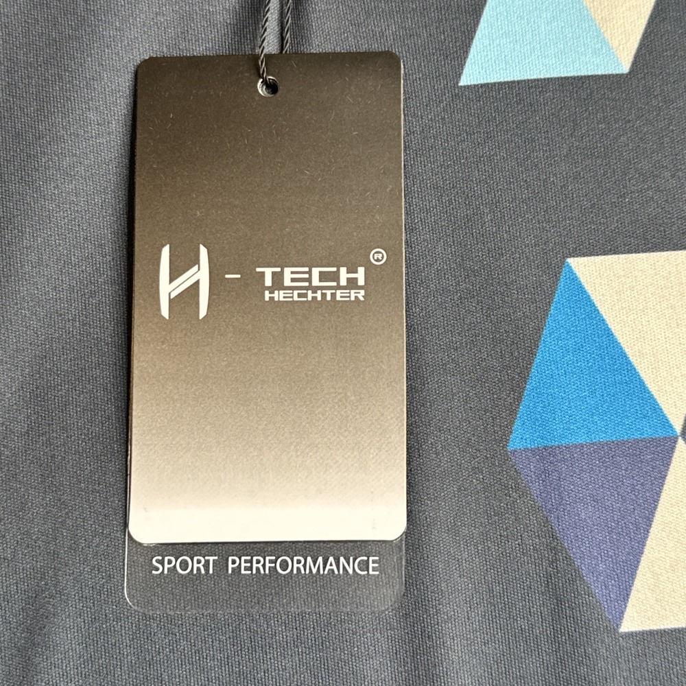 H-Tech Hechter NWT Men's 2XL Sports Performance Active Polo Golf Shirt Geometric - Picture 7 of 8